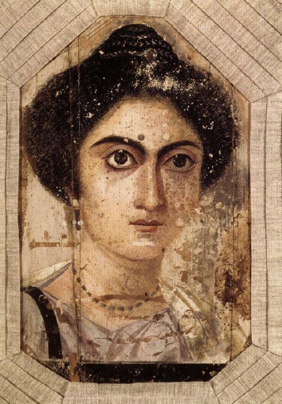 Funerary Portrait of Womane from El Fayum, unknow artist